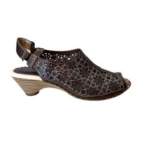 Pikolinos Punched Leather Slingback Sandal 37 (US 6.5 - 7)